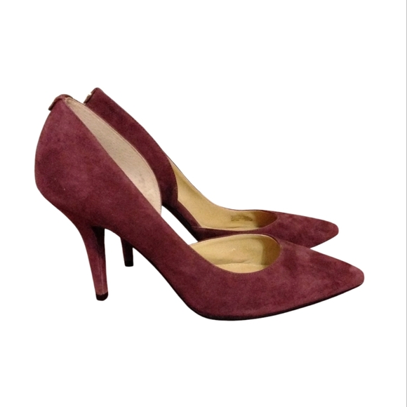 NEW Michael Kors Wine Colored Pumps Burgundy Stiletto Heels Size 9 - Picture 6 of 10